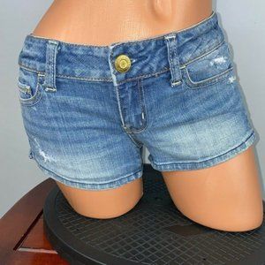 AE Stretch 2 Denim Shorts Tiny Slit Sides Actual W 29.5 x I 2